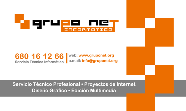 Tarjeta Grupo Net Informática