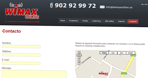 wimaxonline.es - Contacto